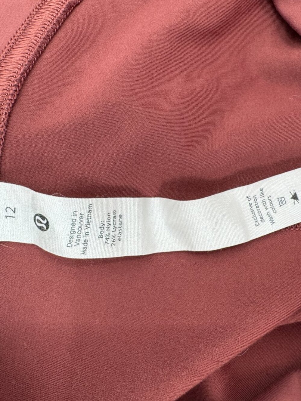 Lululemon Unlimit High-Rise Tight 25" Brier Rose Terracotta Leggings Size 12 - Picture 5 of 5